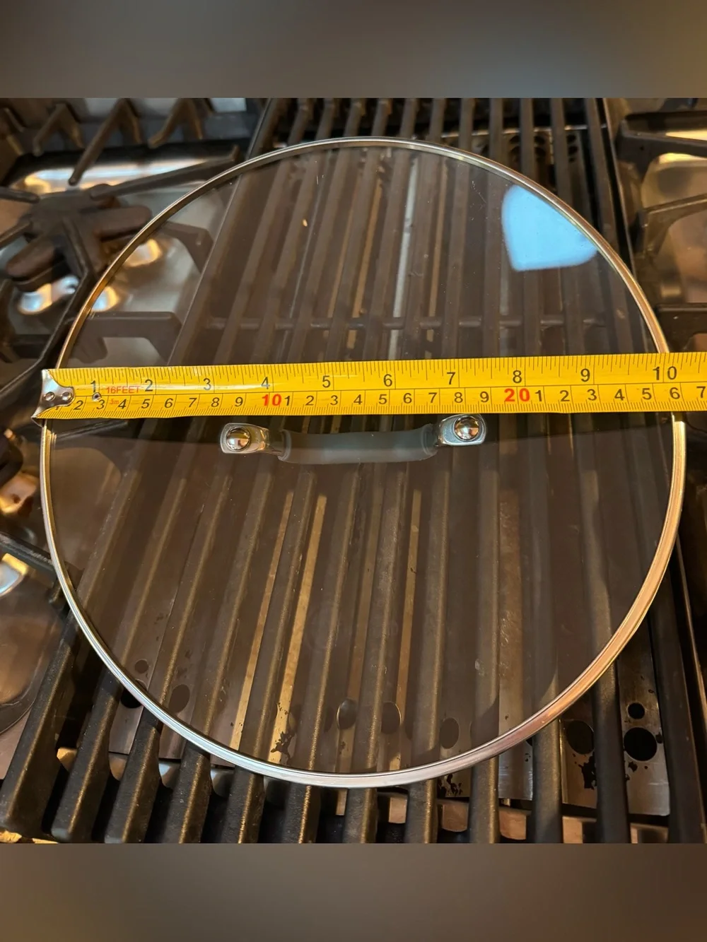 Greenpan Glass Cookware 10” Lid only with Silicone Handle - Clear